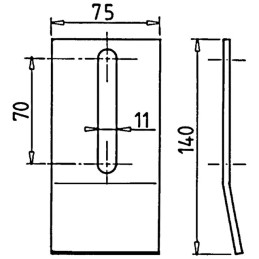 GRATTOIR ACIER 140X75 EP3 LUMIERE 80X11 TYPE KUHN