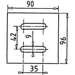 GRATTOIR ACIER 90X96 EP4 EA42 LUMIERE 9X47 TYPE MASCHIO