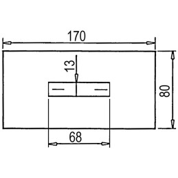 GRATTOIR 170X80X4 LUMIERE 68X13 84050027 TYPE RABE