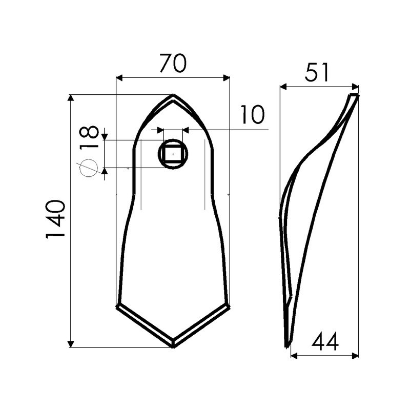 SOC VIBRO PATTE D'OIE 70X4 TYPE K46