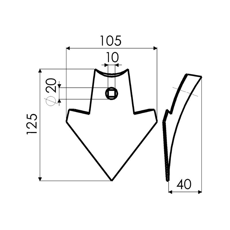 SOC VIBRO TRIANGLE 105X4 TYPE K45