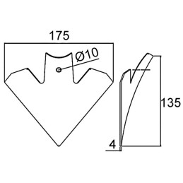 SOC VIBRO TRIANGLE 175X4 TYPE K225