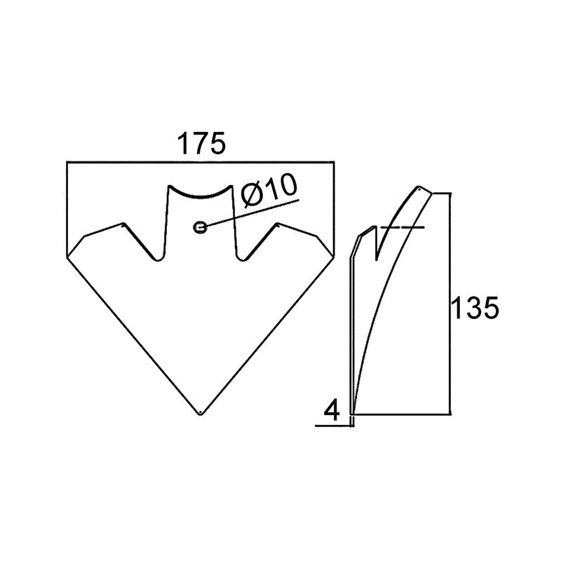 SOC VIBRO TRIANGLE 175X4 TYPE K225