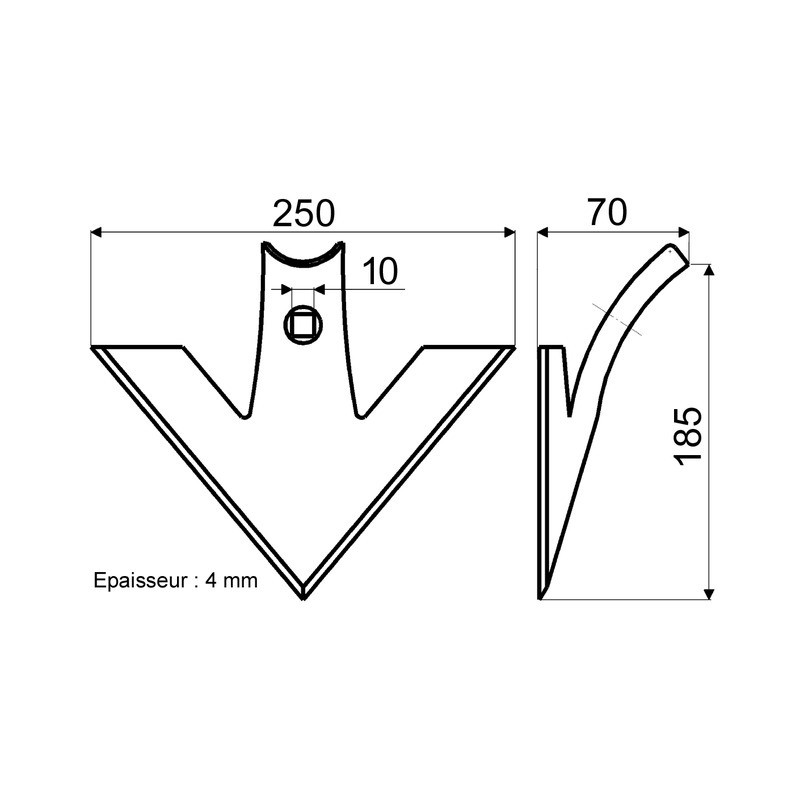 SOC VIBRO TRIANGLE 250X4
