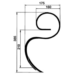 DENT VIBROCULTEUR 25X8 DEGAGEMENT 210 MM SOC 35X5X135