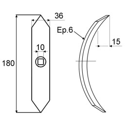 SOC VIBRO TYPE RAU 36X6X180 RG00009724