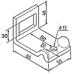 BRIDE POUR DENT 32X10 + RENFORT CHASSIS 50X12