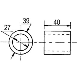 BAGUE ERTALON ROTO HERSE 27X39 LG 40 MM