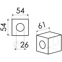 PALIER BOIS CARRE 54,5X61 VIBRO TYPE PICHON 160003