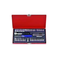 Coffret de douilles métriques et accessoires 1/4" - 39 pièces