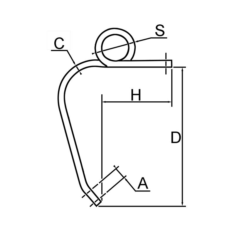 DENT DOUBLE SPIRE GAUCHE 30X30 GD 605MM BELLOTA