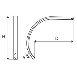 DENT DE CHISEL 40x40 HT 575 POUR SUPPORT 5240280