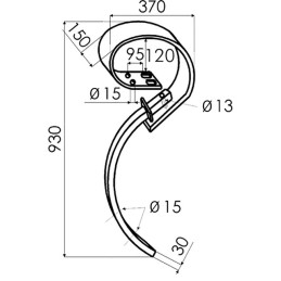 DENT GOUVYFLEX BATI 100MM POUR SOC EA 60