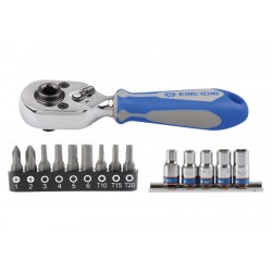 Jeu de douilles et accessoires 1/4" 15 pièces