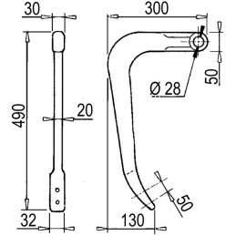 DENT LEGERE POUR OTMA HAUTEUR 490 MM
