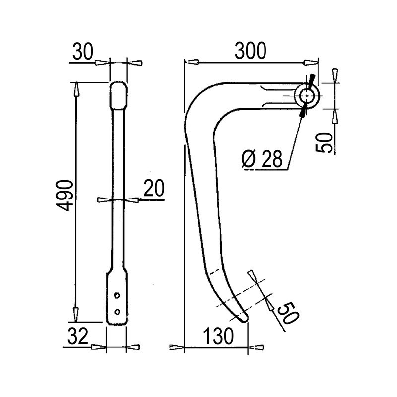 DENT LEGERE POUR OTMA HAUTEUR 490 MM
