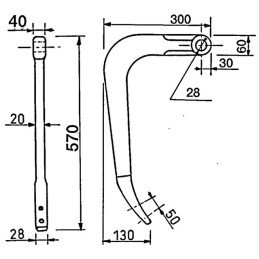 DENT LOURDE POUR OTMA HAUTEUR 570 MM