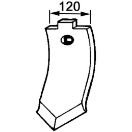 POINTE DE DECHAUMEUR 10MM 120X235MM TYPE LEMKEN 3374388 / AMAZONE XL018