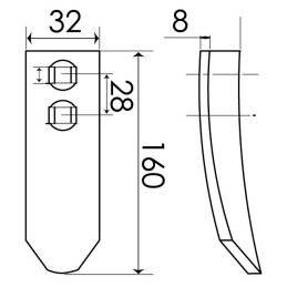 SOC TYPE MARK-STIG 32X8X160 EA28