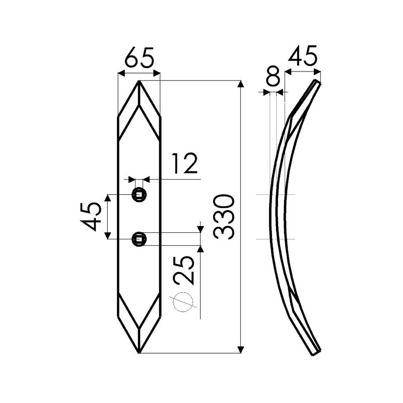 SOC REVERSIBLE 65X8X330 EA45 D13