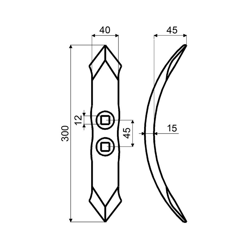 SOC REVERSIBLE 40X16X300 EA 45