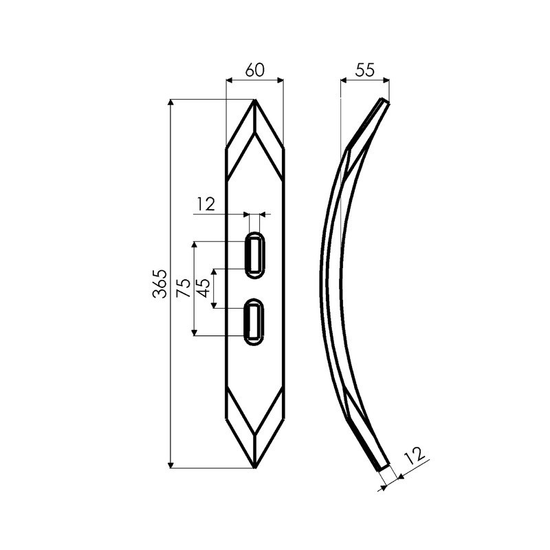 SOC REVERSIBLE 60X12X365  EA 45/75