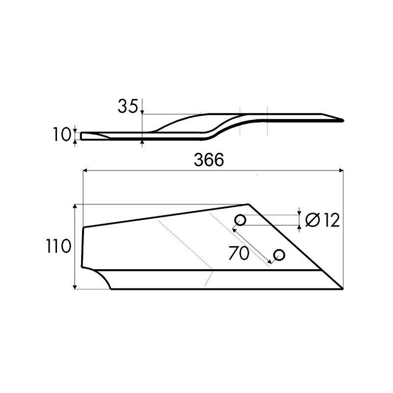 SOC AILE DROITE COUDE 366X10 3374420 TYPE LEMKEN