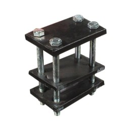 BRIDE 3 PLAQUES DENT 30x30 CHASSIS 80X80 BOULON M14