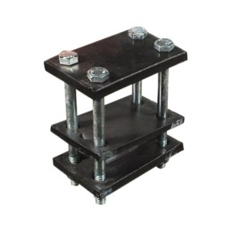 BRIDE 3 PLAQUES DENT 40X40 CHASSIS 100X100 BOULON M16