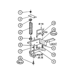 KIT MONTAGE DENT CHISEL MONOLAME SANS SOC