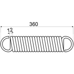 RESSORT POUR TILLER PICHON 360mm 21 SPIRES