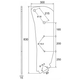 LAME DECOMPACTEUR DROITE HT800 EA80 STD "AAA"