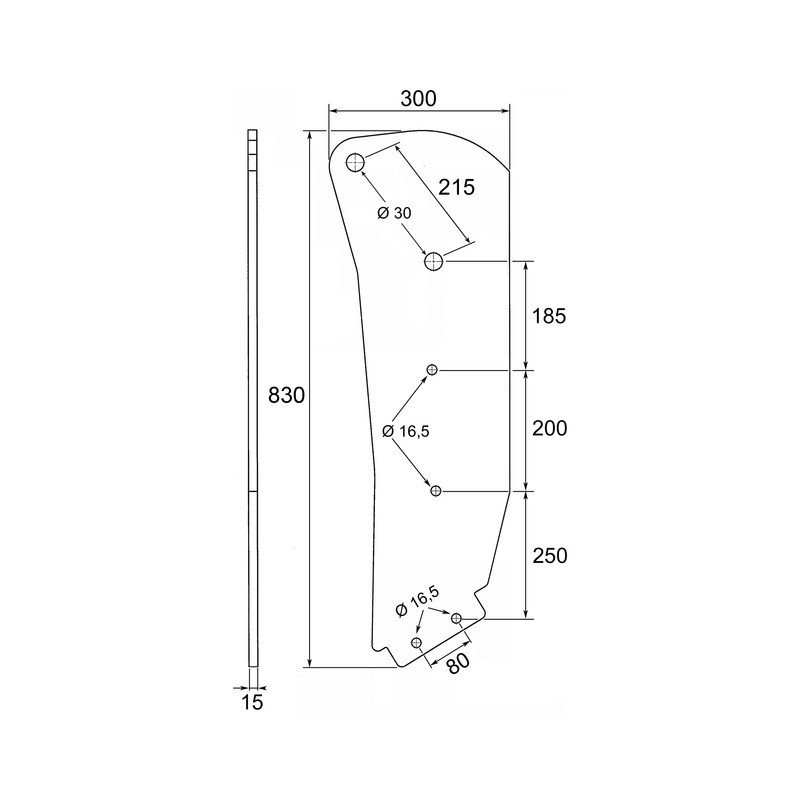 LAME DECOMPACTEUR GAUCHE HT800 EA80 STD "AAA"