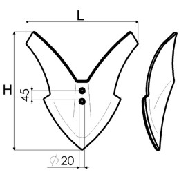 SOC BUTTEUR 300X4MM EA45