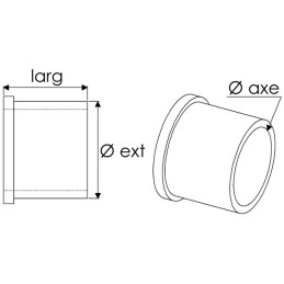 DOUILLE POLYAMIDE 30X40X33 MM