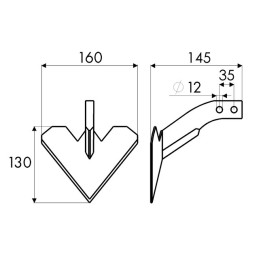 COEUR A TIGE 160X4 TYPE DELFOSSE