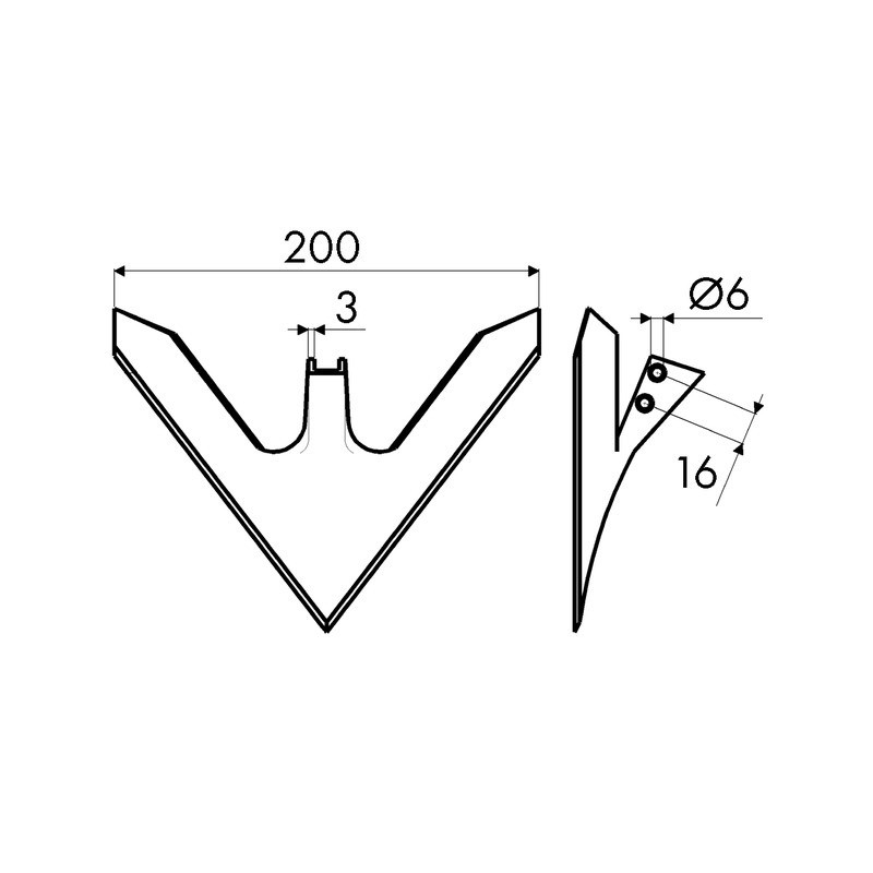 COEUR DE BINEUSE 200X3 EA 16MM