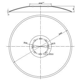 DISQUE LISSE FOND PLAT Ø460X4 8 TROUS TYPE AMAZONE AGRI-POWER