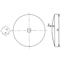 DISQUE LISSE Ø510X4 TROU CARRE 23 OU 26