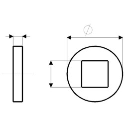 BAGUE A SOUDER Ø 90X10 POUR CARRE DE 51