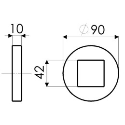 BAGUE A SOUDER Ø 90X10 POUR CARRE DE 41
