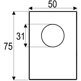 PLAQUE D'ARRET D'ECROU 31 MM 50X75 H12