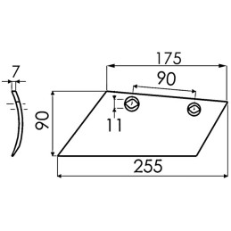 SOC DE RASETTE DROIT TYPE KUHN 631106