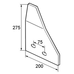 AILERON BOULONNE DROIT TYPE NAUD 0311194D