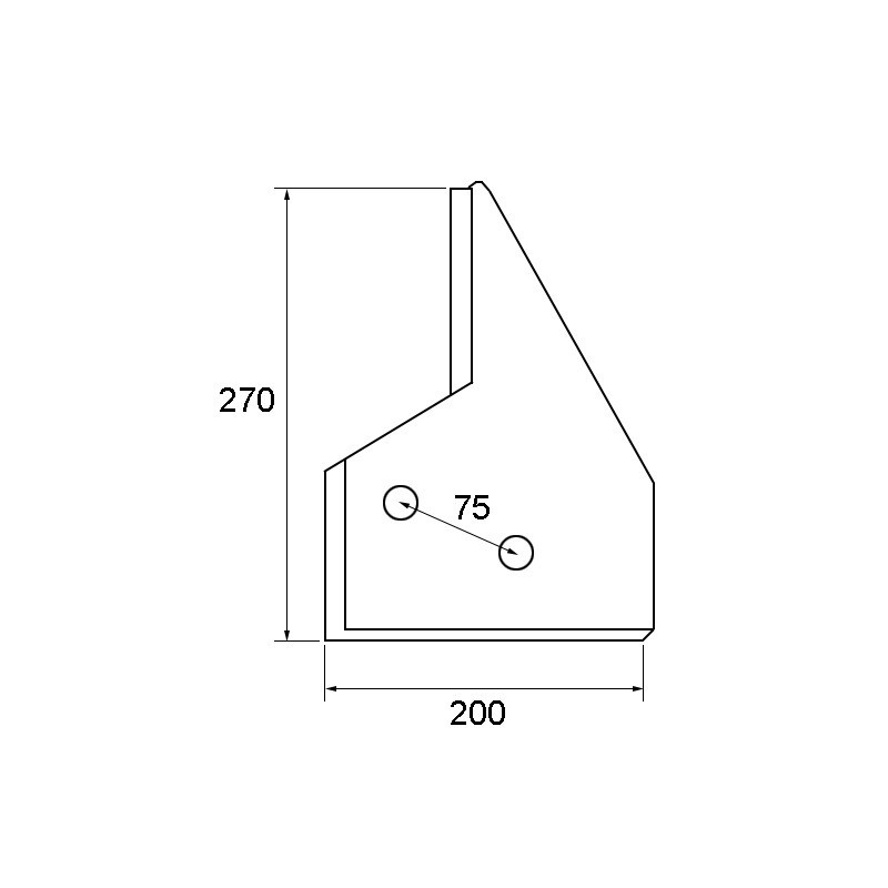 AILERON BOULONNE DROIT TYPE TERCOL NAUD 0311193D