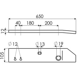 CONTRE SEP DROIT TYPE KVERNELAND 063603F