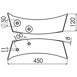 DEFLECTEUR GAUCHE BORE B073301 AD.KVE