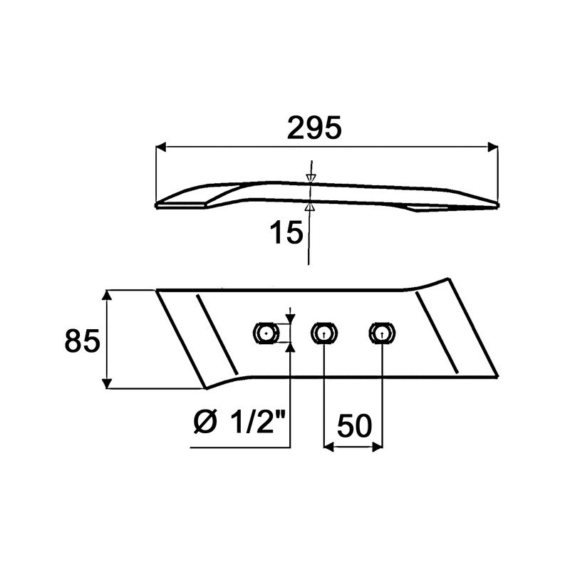 POINTE DROITE REVERSIBLE 3 TROUS TYPE GREGOIRE & BESSON 173332
