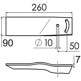 RALLONGE VERSOIR GAUCHE 402G AD.DEMBLON
