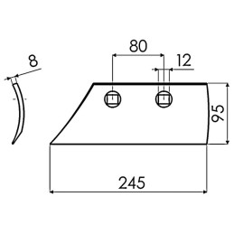 SOC DE RASETTE DROIT TYPE DEMBLON 472D